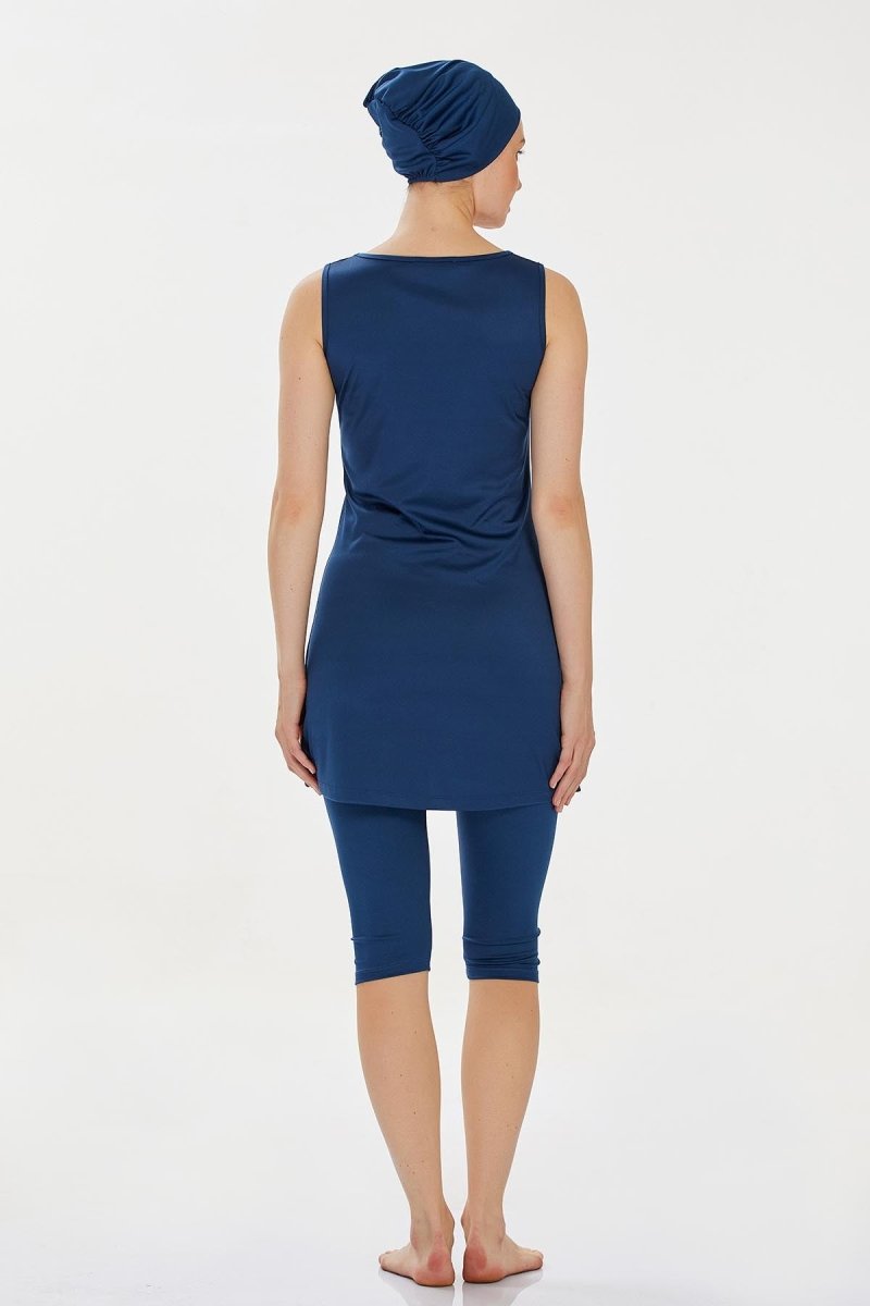 Rozamay 9098 - 24 Light Navy Marga Semi - Closed Swimsuit - ihvan