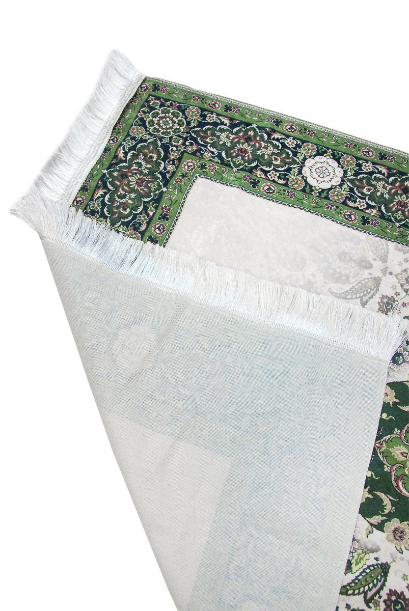 Silk - Touch Velvet Prayer Rug with Rumi Motif – Portable and Practical with Carrying Bag - ihvan