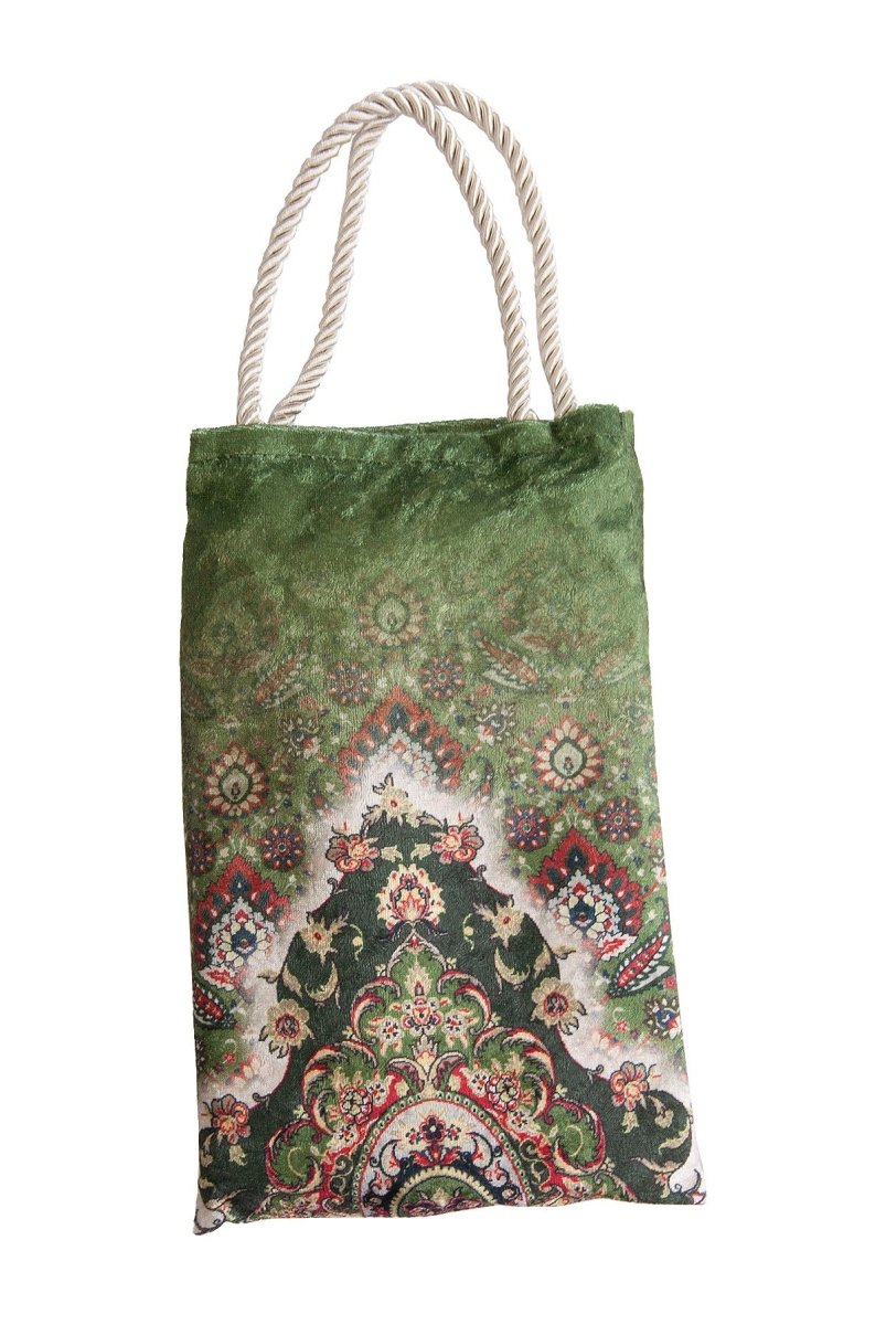 Silk - Touch Velvet Prayer Rug with Rumi Motif – Portable and Practical with Carrying Bag - ihvan