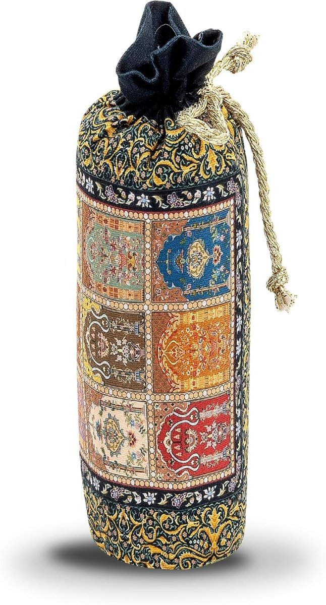 Silky Muslim Prayer Rug – Soft Portable Islamic Mat with Travel Bag, Elegant Design - ihvan