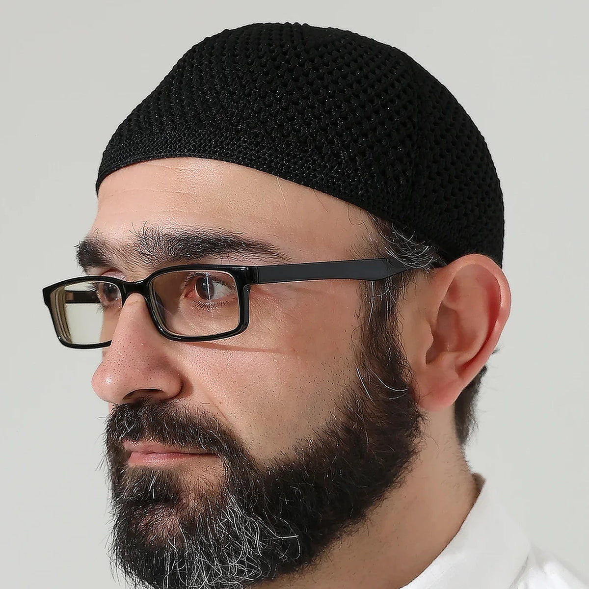 Stretch Knitted Prayer Kufi Cap – Lightweight Classic Muslim Cap