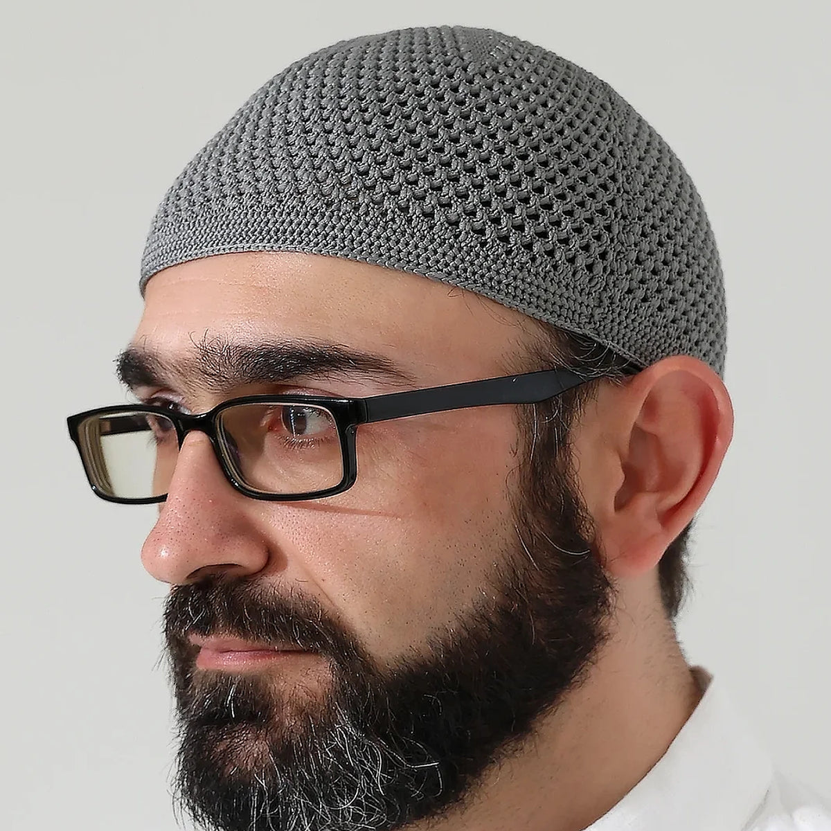 Stretch Knitted Prayer Kufi Cap – Lightweight Classic Muslim Cap