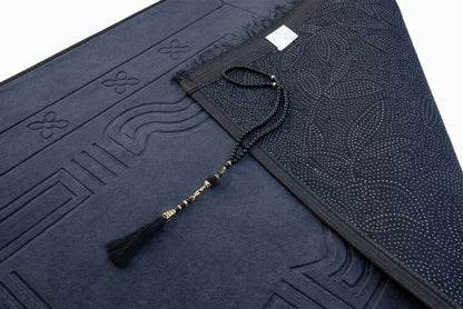Thick Large Padded Sajadah - Soft Luxury Muslim Prayer Rug for Men and Women - Great for Knees and Forehead - Non - Slip Plush Velvet Islamic Prayer Mat - ihvan
