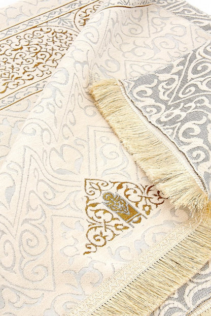 Ultra Luxury Kaaba Cover–Inspired Chenille Prayer Rug - ihvan