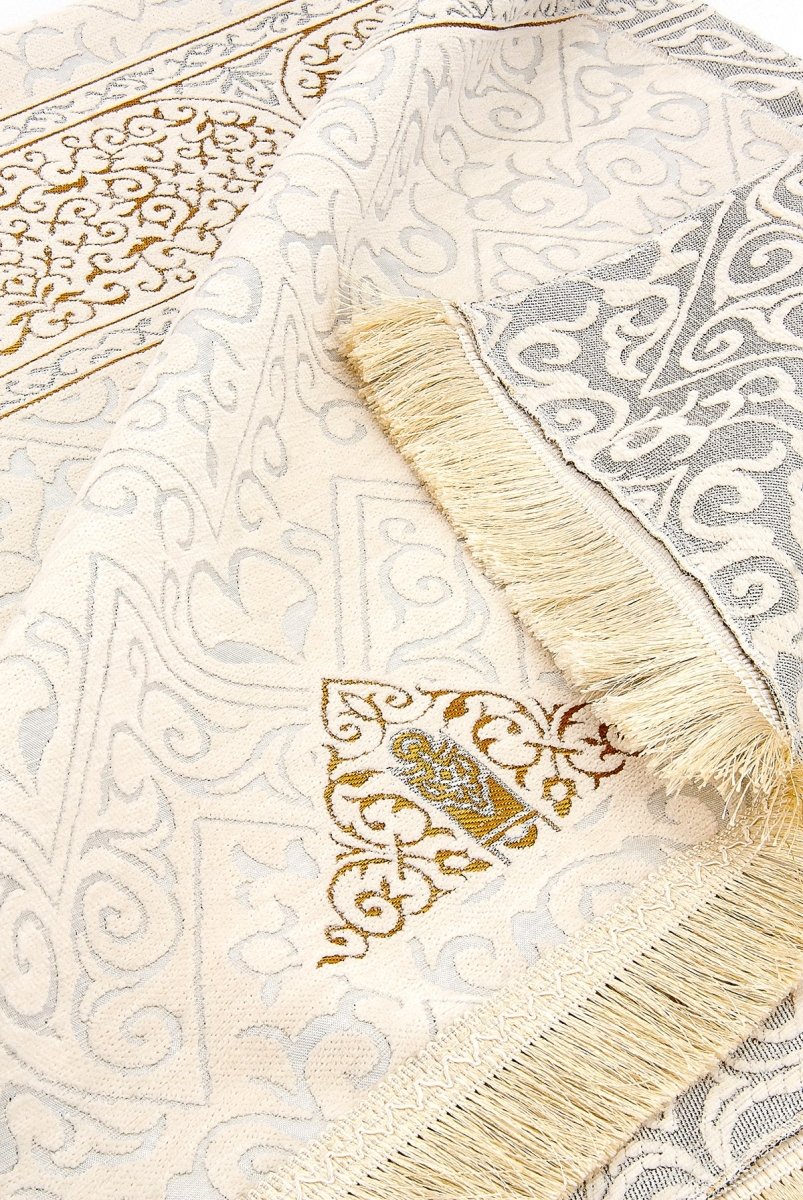 Ultra Luxury Kaaba Cover–Inspired Chenille Prayer Rug - ihvan