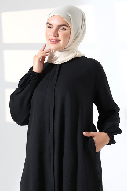 Women's Hajj and Umrah Attire, Two-Piece Hijab Set - Black - ihvan