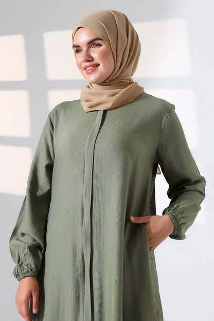 Women's Hajj and Umrah Attire, Two-Piece Hijab Set - Green - ihvan