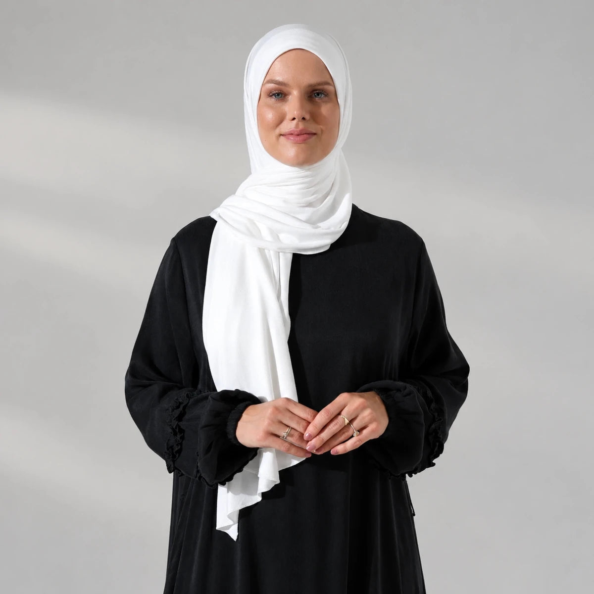 Women’s Long Viscose Hijab Scarf – Stretchy All-Season Modest Headscarf - ihvan