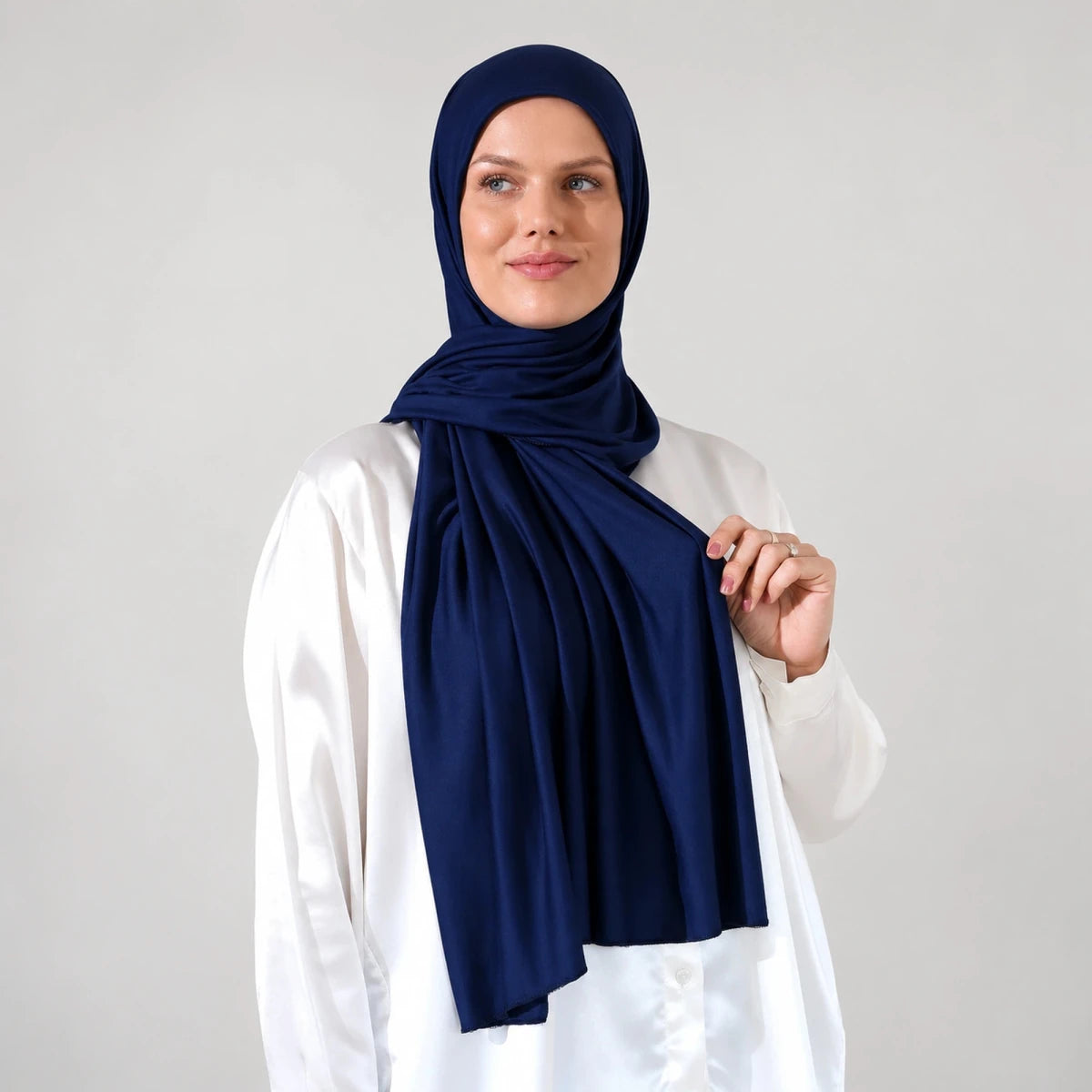 Women’s Long Viscose Hijab Scarf – Stretchy All-Season Modest Headscarf - ihvan