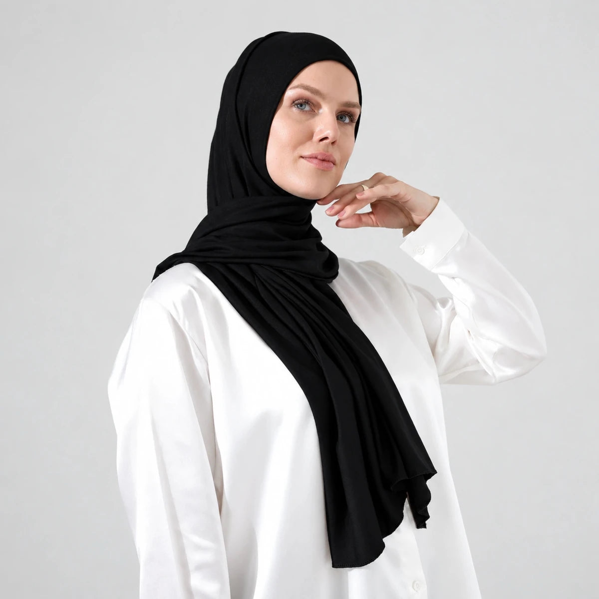 Women’s Long Viscose Hijab Scarf – Stretchy All-Season Modest Headscarf - ihvan