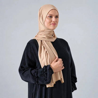 Women’s Long Viscose Hijab Scarf – Stretchy All-Season Modest Headscarf - ihvan