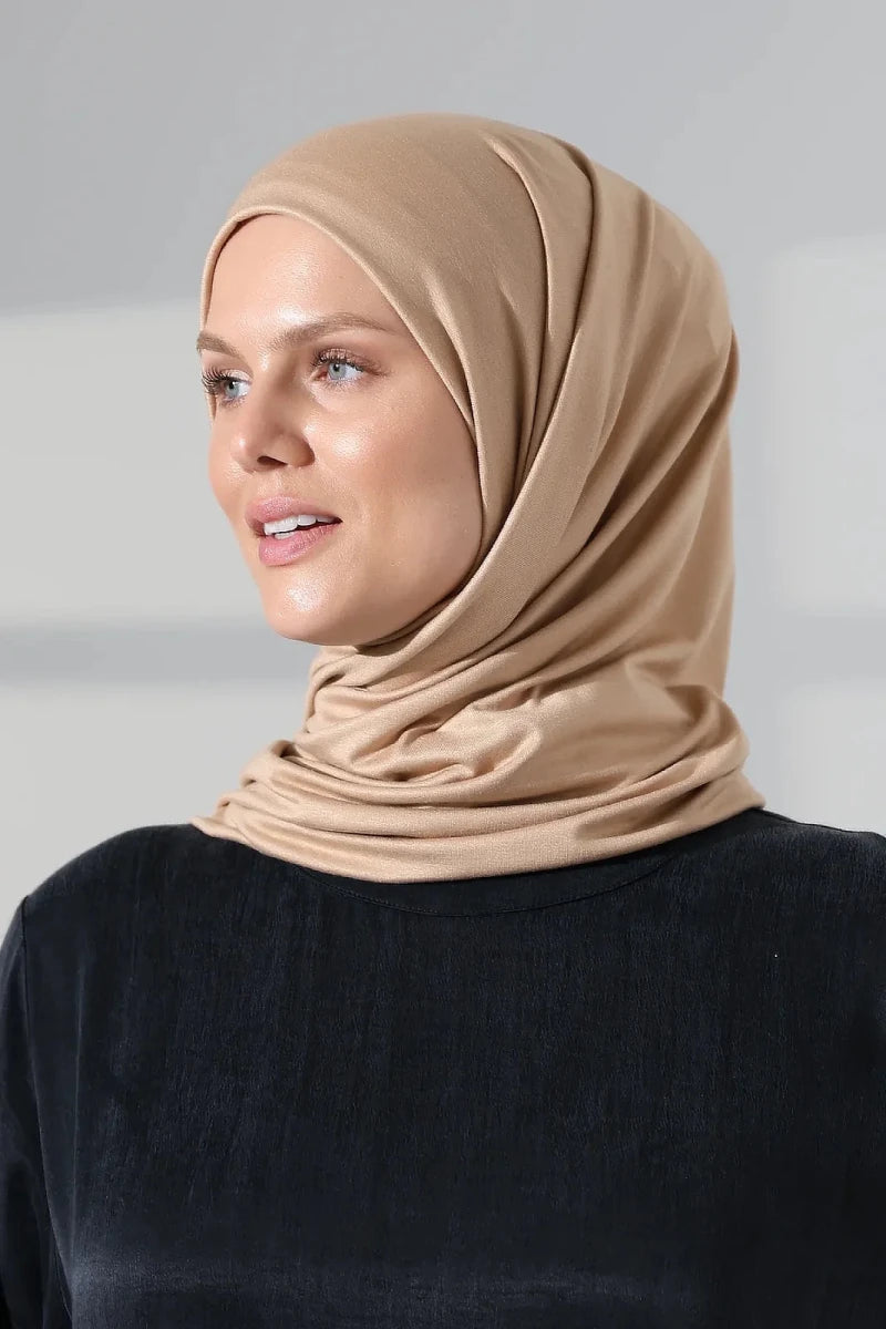 Women’s Long Viscose Hijab Scarf – Stretchy All-Season Modest Headscarf - ihvan