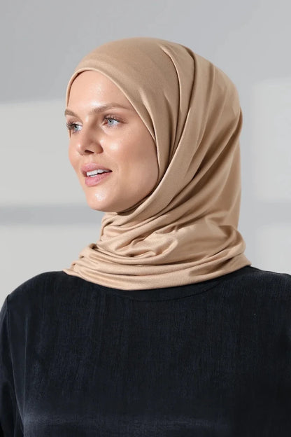 Women’s Long Viscose Hijab Scarf – Stretchy All-Season Modest Headscarf - ihvan