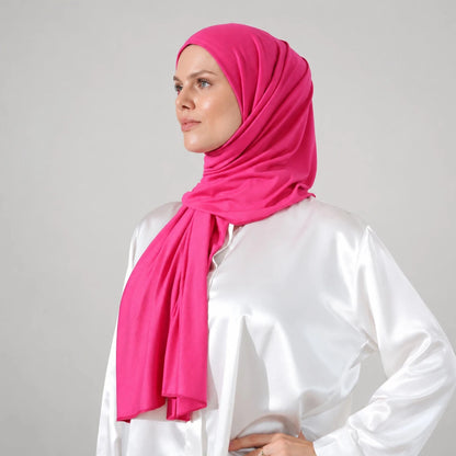 Women’s Long Viscose Hijab Scarf – Stretchy All-Season Modest Headscarf - ihvan