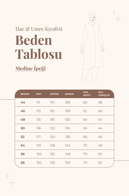 Women's Medina Silk Hajj and Umrah Hijab Two-Piece Set - Milky Coffee - ihvan