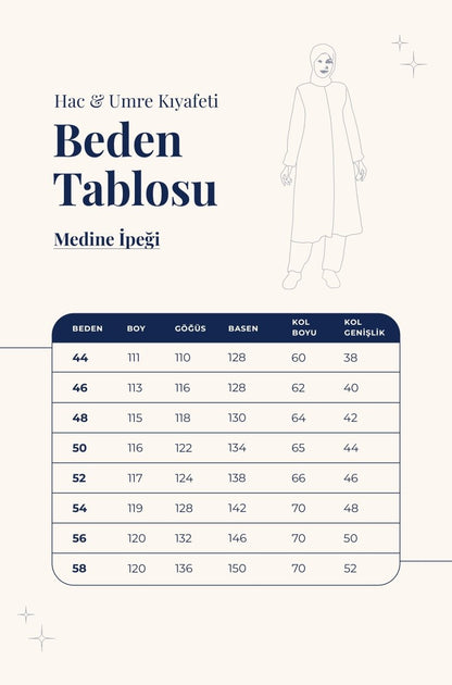 Women's Medina Silk Hajj and Umrah Hijab Two-Piece Set - Navy Blue - ihvan