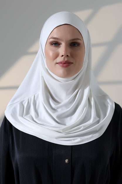 Women’s Ready - to - Wear Instant Hijab with Matching Bonnet – Soft Breathable Modal One - Piece Headscarf, Full Coverage Stretch Hijab for Daily Wear - ihvan