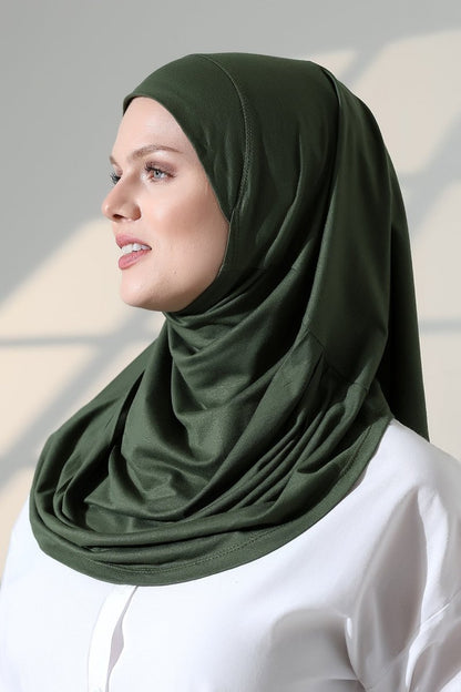 Women’s Ready - to - Wear Instant Hijab with Matching Bonnet – Soft Breathable Modal One - Piece Headscarf, Full Coverage Stretch Hijab for Daily Wear - ihvan