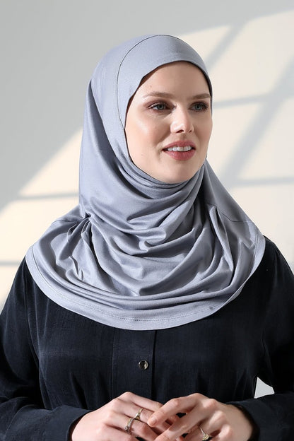 Women’s Ready - to - Wear Instant Hijab with Matching Bonnet – Soft Breathable Modal One - Piece Headscarf, Full Coverage Stretch Hijab for Daily Wear - ihvan
