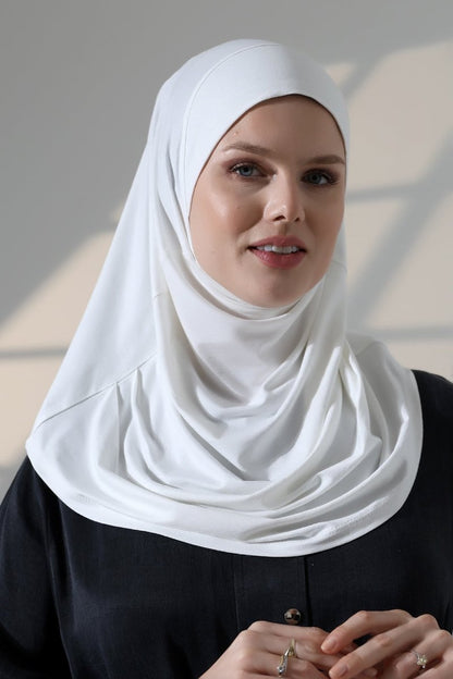 Women’s Ready - to - Wear Instant Hijab with Matching Bonnet – Soft Breathable Modal One - Piece Headscarf, Full Coverage Stretch Hijab for Daily Wear - ihvan
