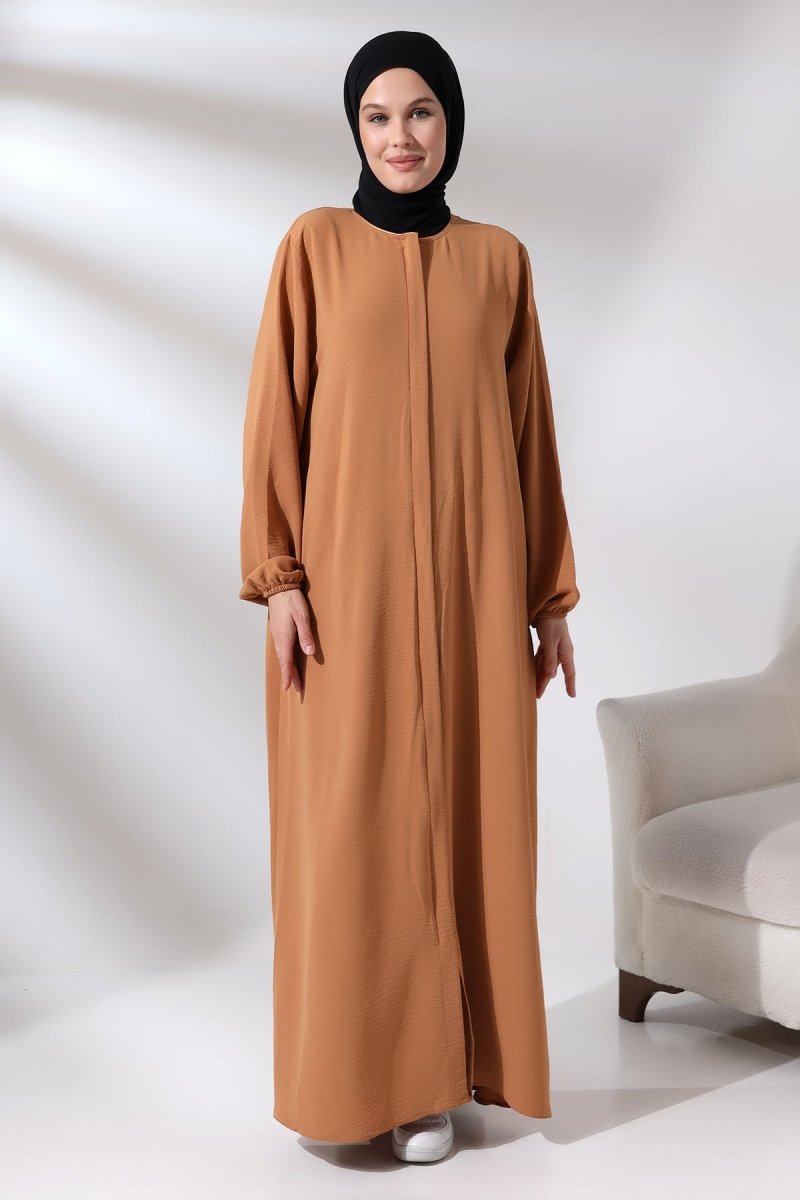 Women's Salmon Aerobin Hidden Zipper Hajj Umrah Outfit Hijab Abaya - ihvan