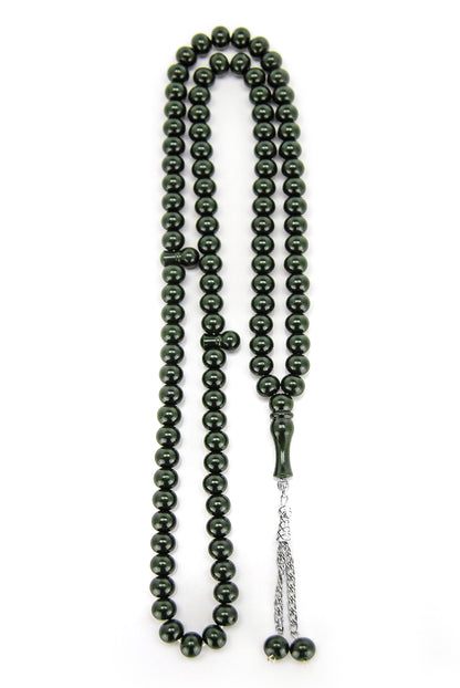 Islamic Dervish Prayer Beads (12mm – 99 Beads), Acrylic Muslim Prayer Bead, Large Smooth Dhikr Tasbeeh, Turkish Tasbih Gift for Ramadan Hajj Umrah, Long Subha Rosary